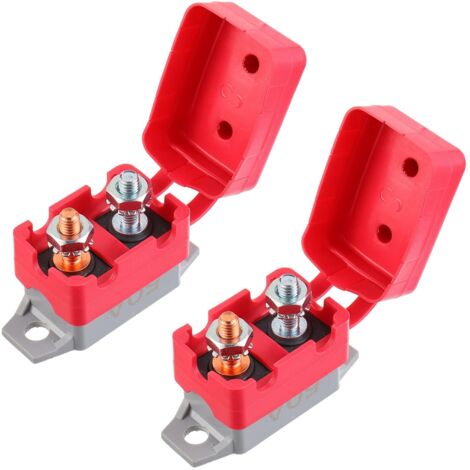 50A disjoncteur de remise à zéro automatique 12V - 24V avec boulons de goujon de recouvrement pour chargeur de batterie, camion, moteur de voiture et plus (2 off) (1/5)