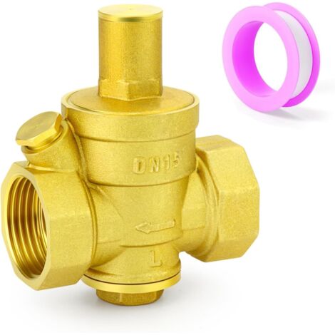 1 Vanne réduction pression Laiton 1/2" BSP, Filtre Y réglable pour Camping-car, Chauffe-eau, Solaire (1/5)