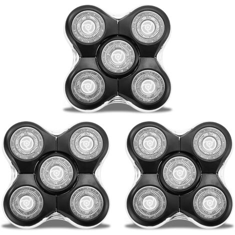 Lot de 3 Têtes de rechange pour rasoir Remington XR1500, XR1501, RX5, Acier inoxydable, Rasage lisse (1/5)