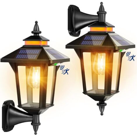 2 Applique Solaire Extérieur, Détecteur Mouvement, 3 Modes, IP65 Étanche, ABS, Jardin Garage (1/5)