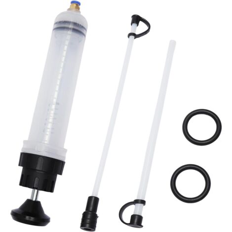1 Pompe à liquide 200 ml, Plastique renforcé, Tige aluminium, 2 Tuyaux, Atelier garage (1/5)