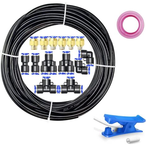 1 Kit Tuyau Air 200M Polyuréthane 4mm Connecteurs 14 Pièces Cutter Outils Pneumatiques Automatisation (1/5)