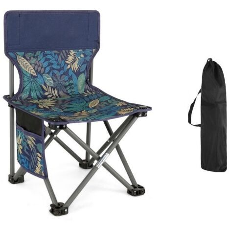 Chaise de camping pliante compacte et durable avec porte-gobelet - Idéale pour le camping, les pique-niques, le jardin, les voyages en caravane, la pêche, la plage et les barbecues (1/5)