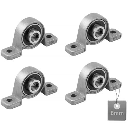 4 Pièces Roulements de Bloc d'oreiller, Palier Roulement, Roulements à Billes, Roulements Alliage de Zinc, Paliers a Semelle, Roulements à Billes, avec Base en fonte solide (Taille : 8mm) (1/5)
