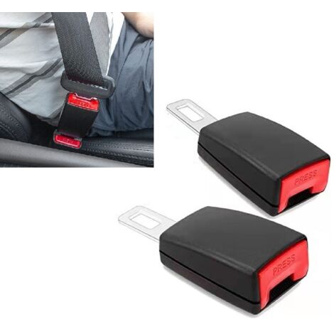 2 pièces boucle de ceinture de sécurité rallonge de ceinture de sécurité sangles de fixation universelles rallonge de ceinture de sécurité pince de siège de voiture ceinture de sécurité de voit (1/5)