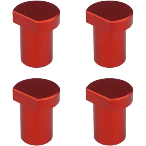 Lot de 4 colliers de serrage en alliage d'aluminium pour établi de travail du bois, bouchon de positionnement pour trou de chien de 19 mm (19 mm, rouge) (1/5)