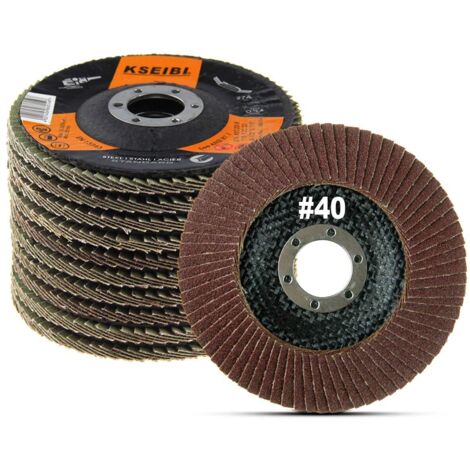 4 1/2 in Flap Disc Aluminum Oxide 10 Pack Auto Body Sanding Grinding Wheel (40 Grit) 686008 (1/5)