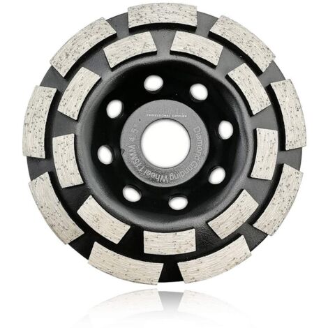 4-1/2 Inch Double Row Diamond Grinding Cup Wheel for Concrete Granite Marble Masonry Brick Fits 7/8 Inch Arbor (1/5)