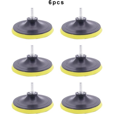 6pcs 5 pouces 125mm patins de ponçage, patins de ponçage, pour perceuses, meuleuses d'angle (1/4)