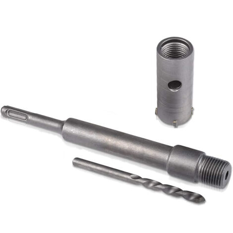 35mm Scie Cloche à Béton Poignée Ronde SDS Plus Shank, Foret de mur de pierre de ciment de coupeur de trou de mur pour le climatiseur concret de brique (1/4)