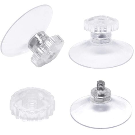 lot de 30 Ventouses avec Filetage et écrous moletés Ø 45 mm, Transparentes, pour Voiture, Camping, vitre, Pare-Soleil (1/5)