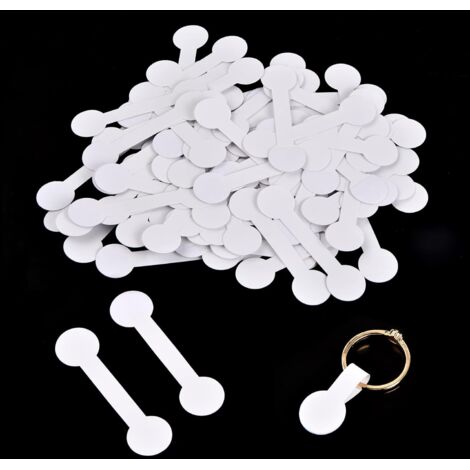 100 Pièces Étiquettes de Prix, Étiquettes Autocollantes Multi-usages, Étiquettes Vierges pour Bijoux, Autocollants Vierges pour Bijoux, Colliers, Boucles d'oreilles, Bagues (1450mm) (1/5)