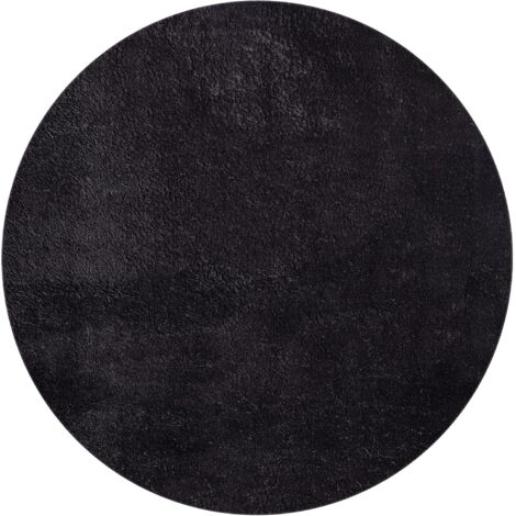 1 Tapis Rond Aspect Fourrure Poils Courts, Dessous Antidérapant, Lavable 30 Degrés, Salon Chambre (1/3)