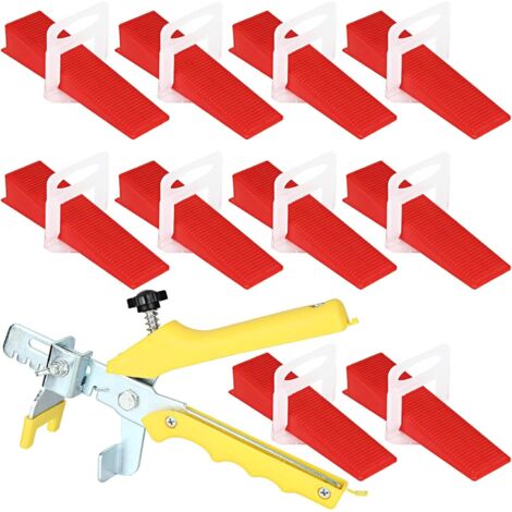 Lot de 601 Système de nivellement, Clips 1.5 mm, Cales réutilisable, Pince, Pose carrelage 6 à 15 mm (1/5)
