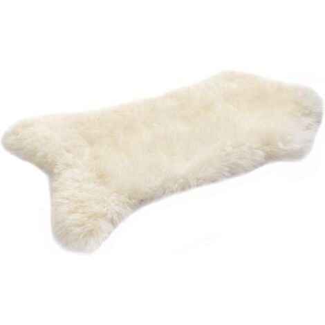 1 Peau De Mouton Naturelle 120-130 Cm Douce Tapis Fourrure Décoration Salon Chambre (1/5)