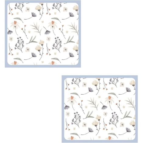 2 Housses Protection Machine À Laver Imperméable 50x50 Cm Motif Fleur Lila Pour Électroménager (1/5)