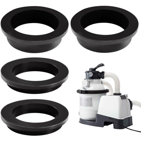 4 Pièces Joints Toriques, Forme L Silicone Noir, Remplacement 11228 11412, Pour Pompe Filtre Piscine Intex (1/5)