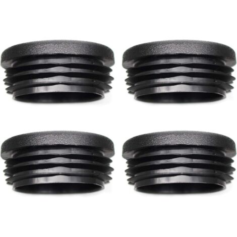 Lot de 4 Bouchon à ailettes, Diamètre 75 mm, Polyéthylène résistant aux UV, Pour tube acier et aluminium, Protection sol mobilier (1/3)