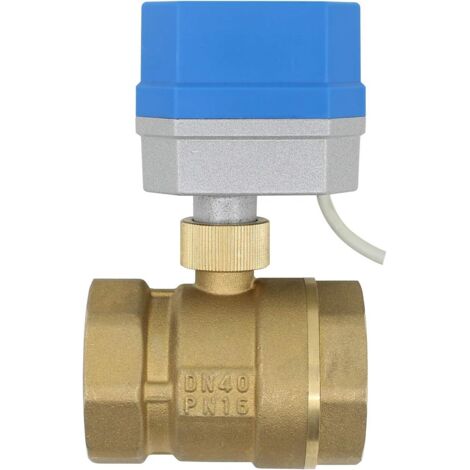 1 Vanne Spherique Electrique 2 Voies Motorisee 220v DN40 1-1/2 Pouce Pour Eau (1/4)