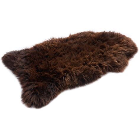 1 Peau De Mouton Naturelle, Tapis Doux 100-110 Cm, Décoration Salon Et Chambre (1/5)