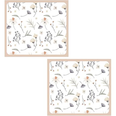 2 Housses De Protection Imperméables Pour Électroménager, Motif Fleur Orange, 50 x 60 Cm, Antidérapant (1/5)