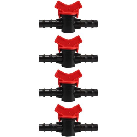4PCS Robinet à boisseau sphérique, 14 mm, Barbelé, POM, Contrôle débit, Irrigation goutte à goutte (1/5)