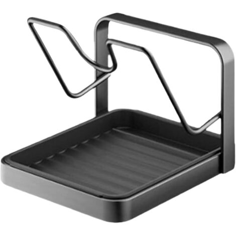 1 Support Couvercle Acier Carbone, Bac ABS Antidérapant, Rangement Vertical U, Pour Cuisine (1/5)