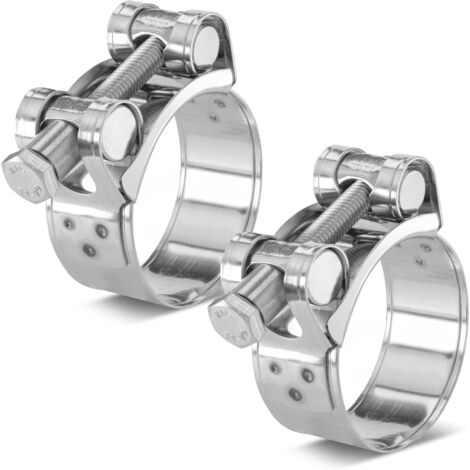 2 Pièces Collier De Serrage, Acier Inoxydable, Boulon En T, 40-43mm, Pour Tuyau (1/5)