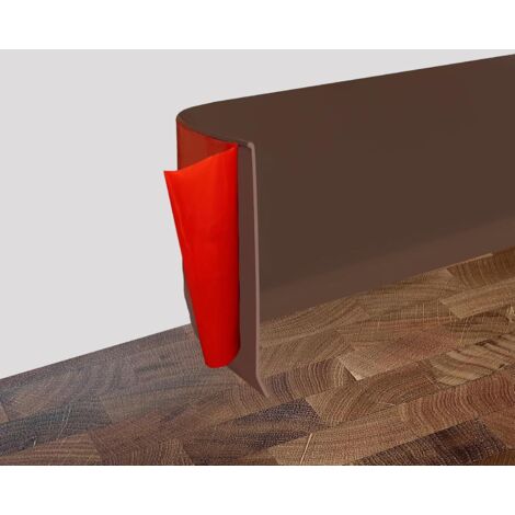 1 Plinthe Souple Autoadhésive PVC 8cm x 3,5Mètres, Épaisseur 2mm, Résistant Humidité Pour Cuisine Salle De Bain (1/5)
