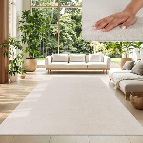 1 Tapis Poil Ras Polyester Lavable Design Moderne 200x280 Cm Compatible Chauffage Sol Salon (1/5)