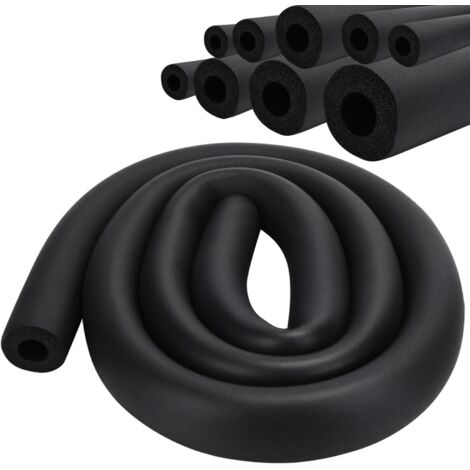 1 Gaine Isolation Tuyau Mousse Caoutchouc, Diamètre 6mm, Épaisseur 9mm, Longueur 1,8m, Noir, Pour Plomberie Chauffage