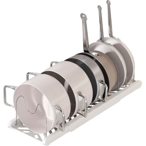 1 Range Couvercle Extensible, 7 Compartiments Réglables, Support U, Acier Inoxydable, Cuisine