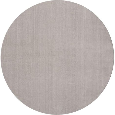 1 Tapis Rond Imitation Fourrure, Doux Poils Courts, Dessous Antidérapant, Lavable 30 Degrés, Pour Salon Chambre (1/3)