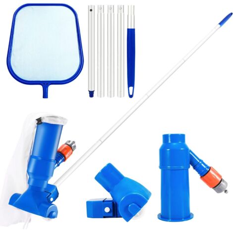 Kit Entretien Nettoyage Piscine avec Perche Télescopique, aspirateur de Bassin, épuisette Set de Nettoyage de Piscine 3 pièces Utilisé dans Les Piscines (1/5)