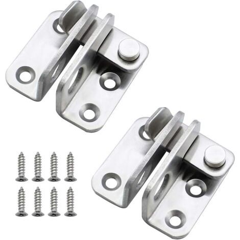 2 Pièces Loquet Porte Cadenas Droit Ouvert Moraillon Cadenas Verrou de Porte à Pêne Petite Antivol Loquet Acier Inoxydable avec 8 Vis Minuscule Fermoir à Cadenas Applicable aux Diverses Portes (1/5)