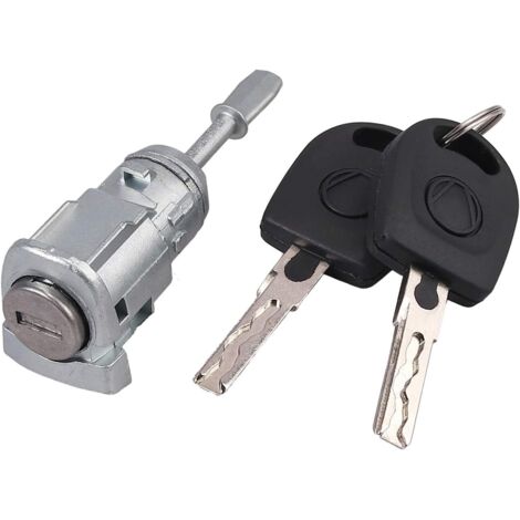 604837167 Cylindre de Verrouillage de Sécurité Serrure de Porte Gauche de Véhicule avec Clé Compatible avec Golf IV Bora Skoda (1/5)
