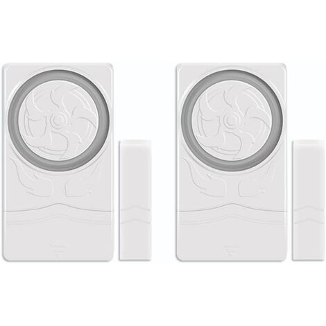 Lot De 2 Alarmes De Porte De Fenêtre, Capteur Magnétique Antivol sans Fil 110dB pour L'Installation De Bricolage De Coffres-Forts De Garage D'appartement (1/5)