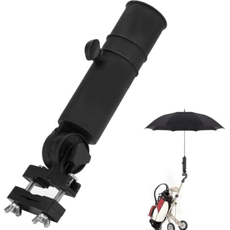 Chariot de Golf Porte-Parapluie Support de Porte-Parapluie Universel pour voiturette de Golf Noir (1/5)