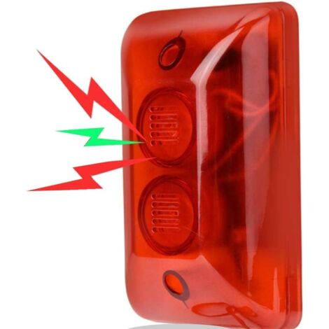 12V Filaire Alarme stroboscopique sirène Son sirène lumière Clignotante d'urgence Avertissement lumière d'alarme système d'alarme de sécurité 115db (1/5)