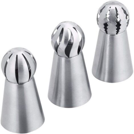 3pcs Douilles Pâtisserie, Poche à Douille Accessoires de Décoration en Acier Inoxydable 304 - Décoration de Gâteaux pour Tarte, Biscuit, Pâtisserie, Bonbon, Gâteau, Cupcakes et Cookies (1/5)