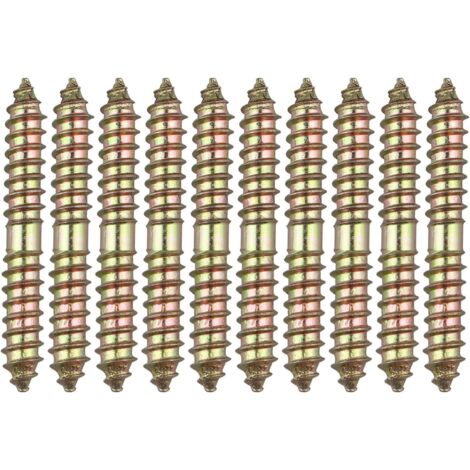 10 boulons de fixation pour meuble Cheville - M8 x 60 MM à tête double extrémité - Bois à bois (1/5)