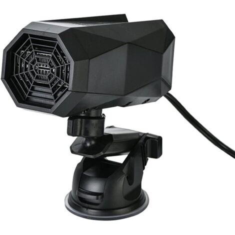 Réchauffeur de voiture portatif 12 V, dégivreur noir, avec deux modes de ventilateur de refroidissement, allume-cigare 150 W, réglable à 360 degrés (1/5)