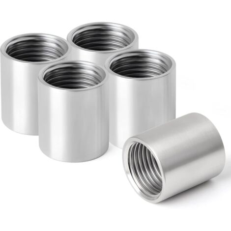 3/4" Raccord droit femelle fileté acier inoxydable,connecteurs droits en acier inoxydable 304,raccords de tuyauterie femelles,5pcs(DN20) (1/5)