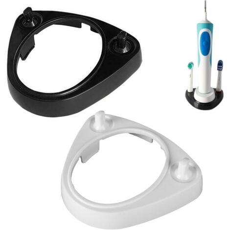 2 Supports De Tête De Brosse À Dents Électrique,Plastique,Noir Et Blanc,Salle De Bain (1/5)