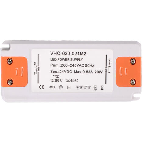 Transformateur d'alimentation LED - 20W, 12V DC, 1.67A - Tension constante pour les bandes LED et G4, MR11, MR16 Ampoules LED