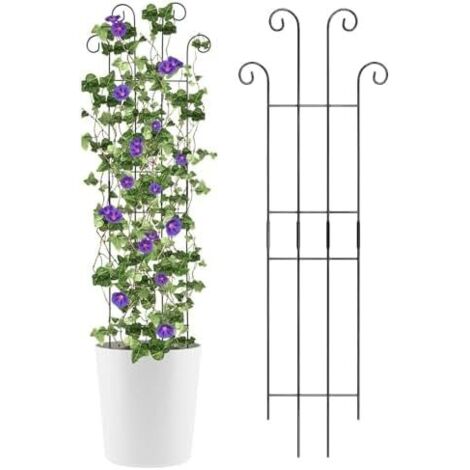 Treillis pour plantes d'intérieur – Aide à l'escalade en métal 82 x 27 cm fer  de jardin modulaire vis Monstera, roses, clématites -