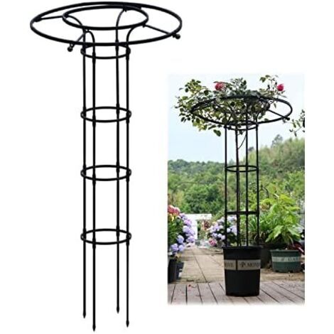 Obélisque de jardin porte - plantes d'escalade en plein air 90cm 120cm 150cm 180cm 210cm raisins ombrelle robuste, tomate, pois cage soutien floral ( Size : 210cm/6.9ft )