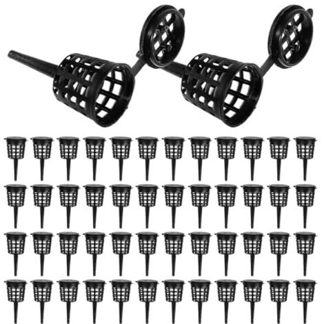 Support d'engrais pour orchidées - Panier nutritif avec couvercle 50 pièces de fournitures Pour nutriments, racines, santé, dommages, orchidée, patio et jardin, intérieur (1/5)