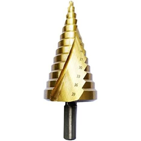 AACH439 Jeu de forets étagés professionnels HSS 4-39 mm pour acier inoxydable, métal, bois, plastique, etc - 4-39mm (1/2)