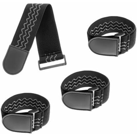 4 Pièces Sangles Elastiques Sangle Scratch avec Bandes Anti-dérapantes Bande Boucle Auto-agrippante pour Câbles Rallonges Vélos bagages 47 x 5cm - (1/5)
